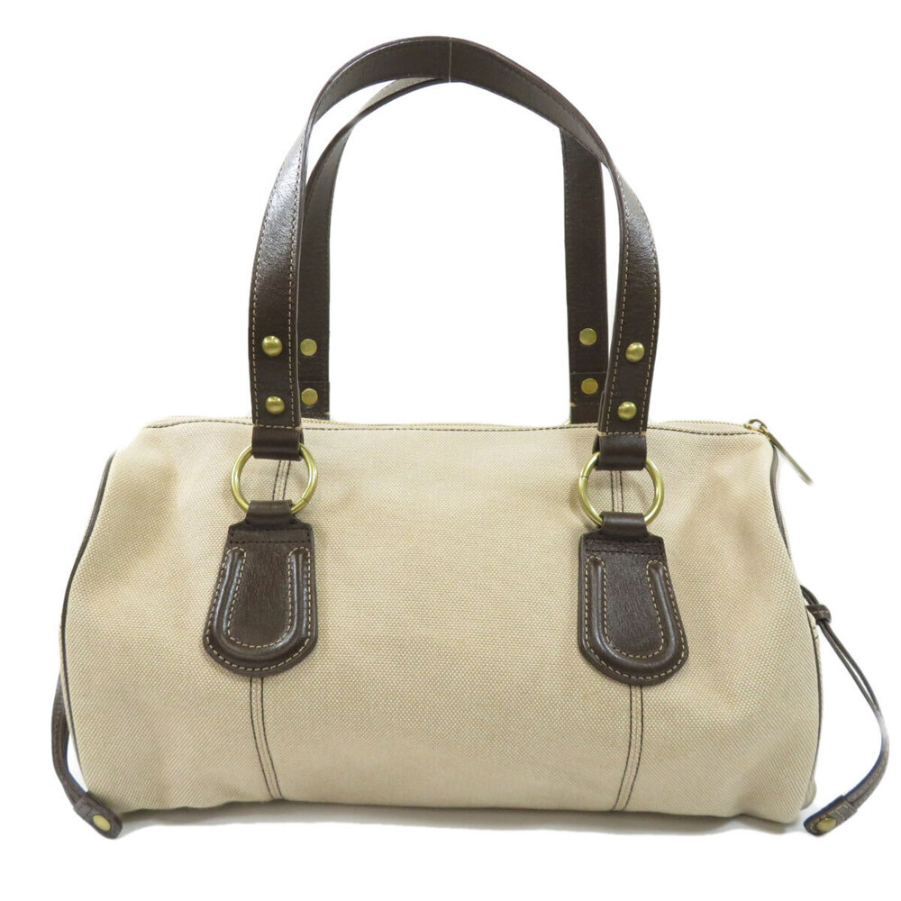 Burberry Tote Canvas Leather Bag Blue Label
